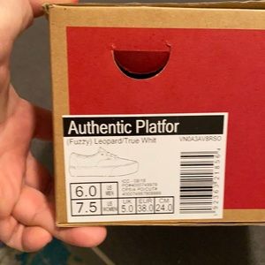 Leopard fuzzy VANS platform good condition